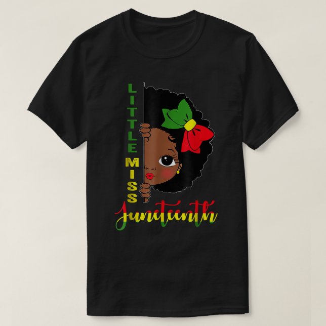 Kleine Miss Juneteenth Girl Kleinkind Schwarze Ges T-Shirt (Design vorne)