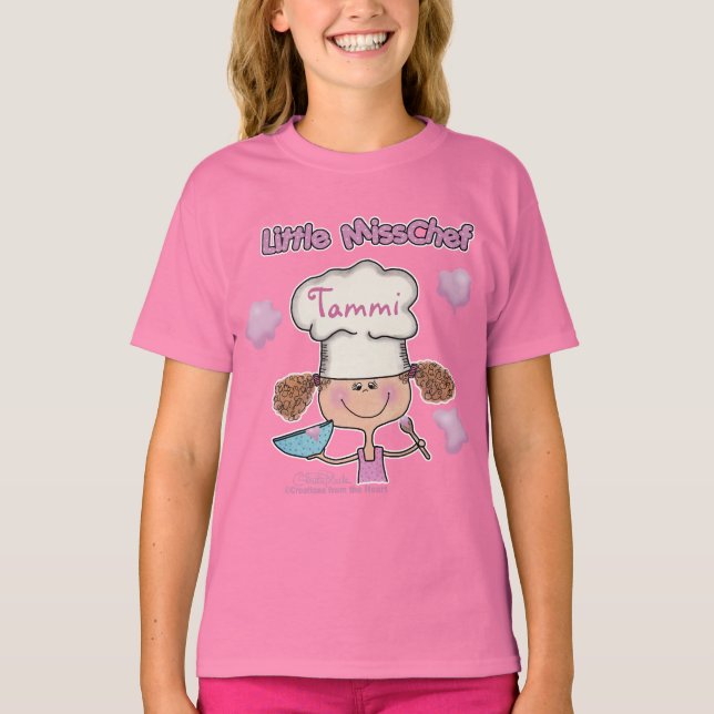 Kleine Miss Koch personalisieren T-Shirt (Vorderseite)