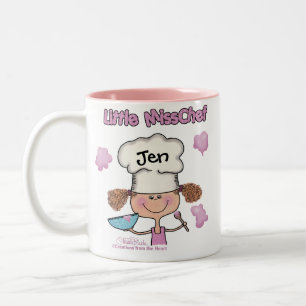 Kleine Miss Koch personalisieren Zweifarbige Tasse
