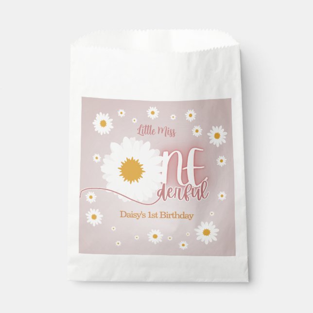 Kleine Miss Onederful 1. Geburtstag Geschenktütchen (Vorderseite)
