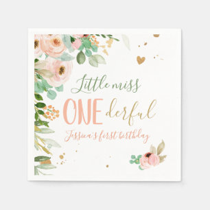 Kleine Miss Onederful 1. Geburtstagskind Serviette