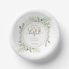 Kleine Miss ONEderful Girl zum ersten Geburtstag Pappteller