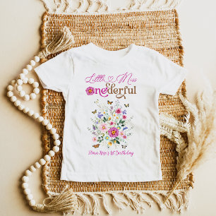 Kleine Miss ONEderful Wildblume Girl 1. Geburtstag Baby T-shirt