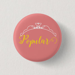Kleine Miss Popular Personalisiert Crown Button