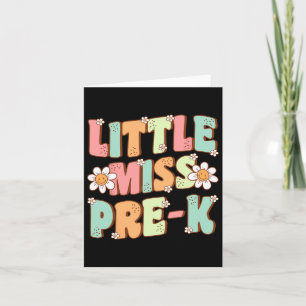 Kleine Miss Pre-k Girls Ck zur Schule Retro Daught Karte