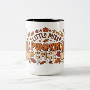 Kleine Miss Pumpkin Spice Zweifarbige Tasse