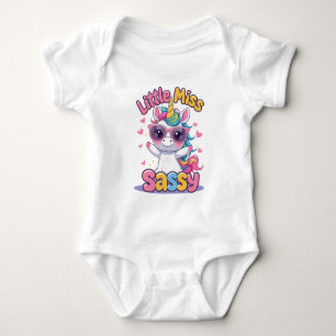 Kleine Miss Sassy Baby Outfit - Adorable Unicorn Baby Strampler