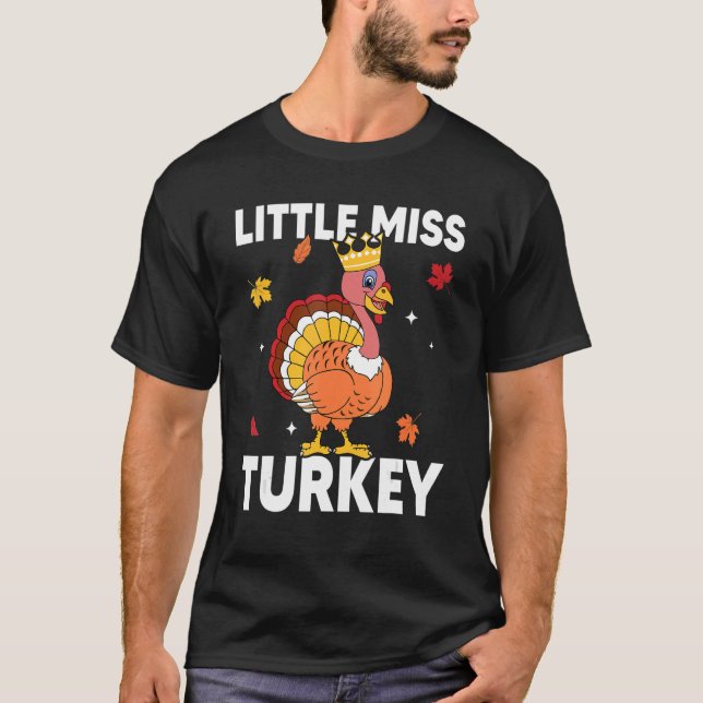 Kleine Miss Türkei Herbst Y'all Erntedank T-Shirt (Vorderseite)