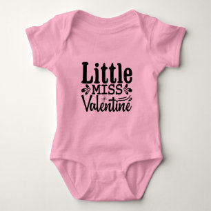Kleine Miss Valentine Süße Mädchen Valentinstag Baby Strampler