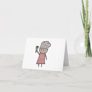 Kleine Mitteilungskarten mit Köche