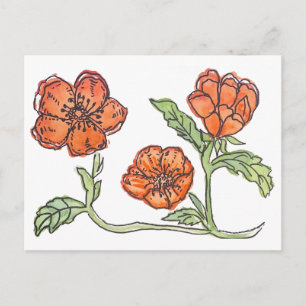 Kleine Mohn-Postkarte Postkarte
