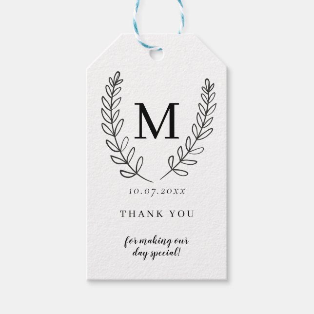 Kleine Monogram-benutzerdefinierte Geschenktags Geschenkanhänger (Vorderseite)
