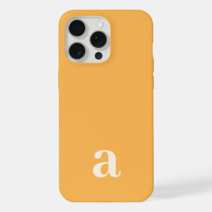 Kleine Monogrammbuchstabe Gelb-Orange Minimalistis iPhone 15 Pro Max Hülle