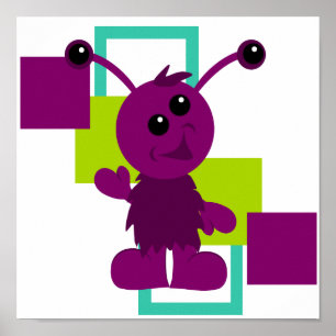 Kleine Monster-Alien-Kreatur Poster