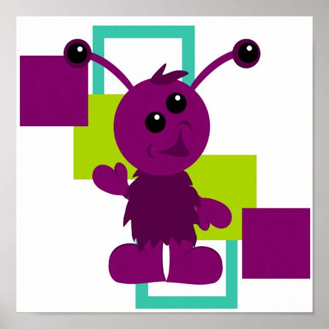 Kleine Monster-Alien-Kreatur Poster (Vorne)