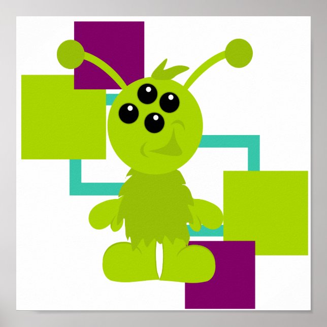 Kleine Monster-Alien-Kreatur Poster (Vorne)