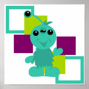 Kleine Monster-Alien-Kreatur Poster