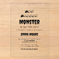 Kleine Monster-Baby-Party-Typografie-Design