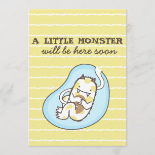 Kleine Monster Baby Shower Invitation (Junge) Einladung