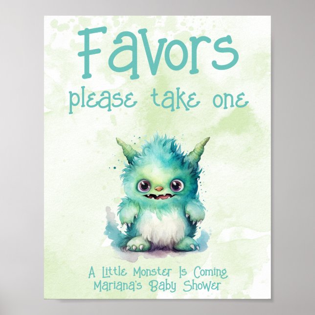 Kleine Monster Boy Baby Duwer Favoriten Poster (Vorne)