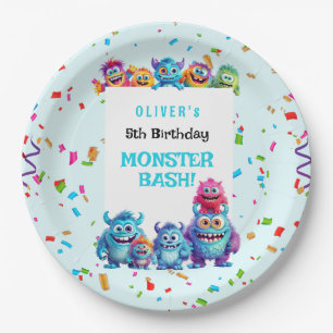 Kleine Monster Boy Birthday Party Teller