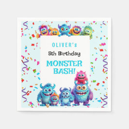 Kleine Monster Boy Colorful Geburtstagsparty Napki Serviette