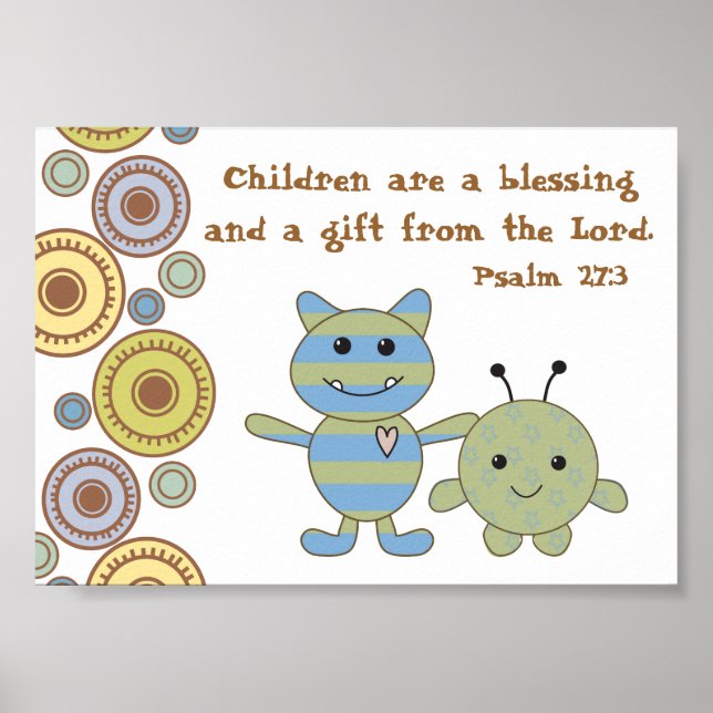 Kleine Monster Christlich Bibel Verse Poster (Vorne)