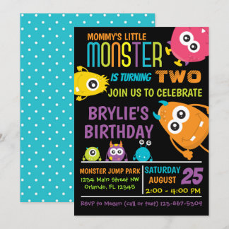 Kleine Monster Geburtstagsparty Einladung