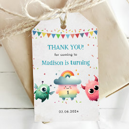 Kleine Monster-Geburtstagsparty Geschenkanhänger