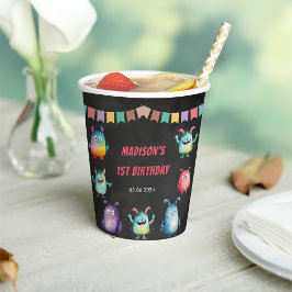 Kleine Monster-Geburtstagsparty Pappbecher