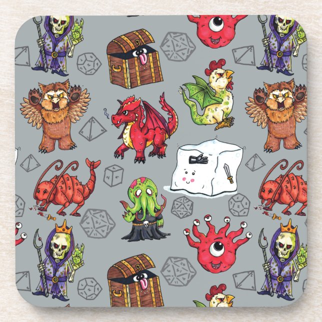 Kleine Monster Getränkeuntersetzer (Vorderseite)