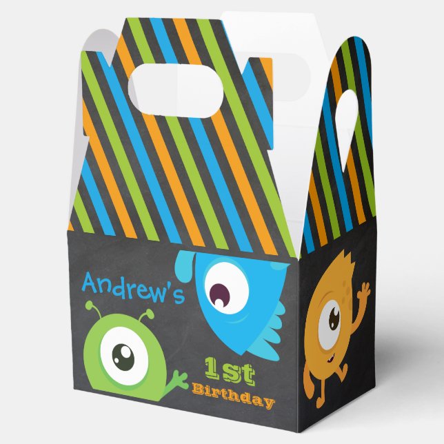 Kleine Monster-Gunst-Box Geschenkschachtel (Geöffnet)