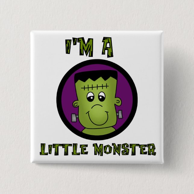 Kleine Monster Halloween-Hemden und -Geschenke Button (Vorderseite)