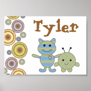 Kleine Monster Personalisiert Name Foto Poster