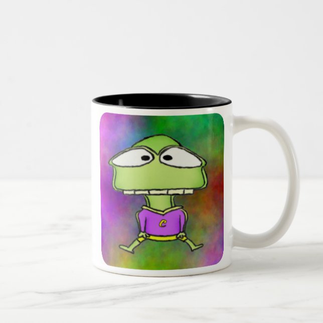 Kleine Monster-Tasse Zweifarbige Tasse (Rechts)
