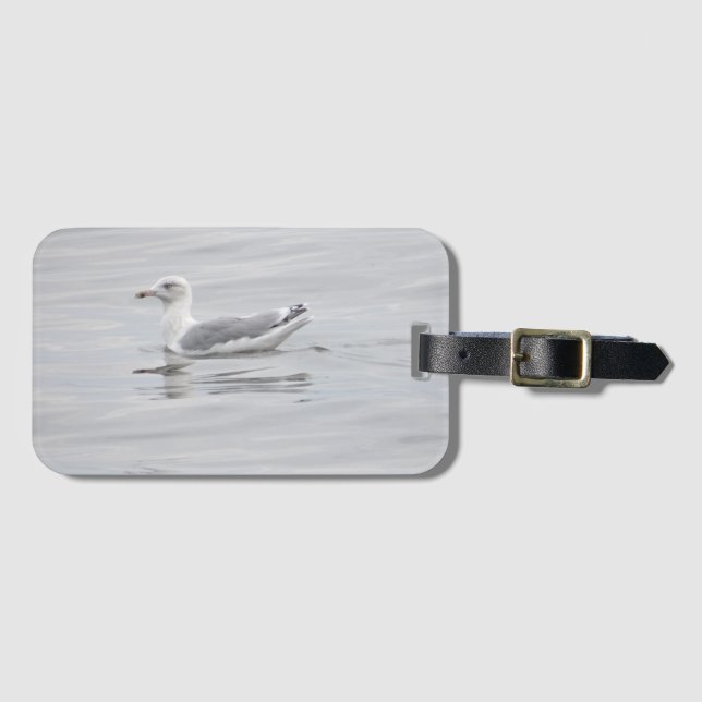 Kleine Möwe Gepäckanhänger (Vorderseite (Horizontal))