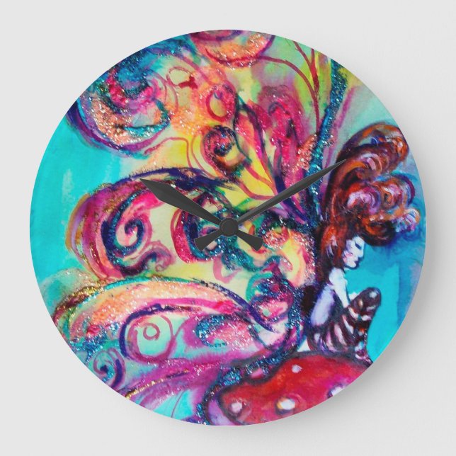 KLEINE MUSHÖMCHEN GROßE WANDUHR (Vorderseite)