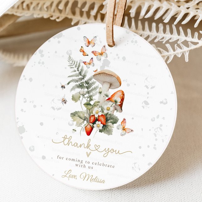 Kleine Mushroom Baby Shower Wald Baby Dusche Geschenkanhänger (fall baby shower, woodland baby shower, rustic baby shower, little mushroom baby shower, gender neut)