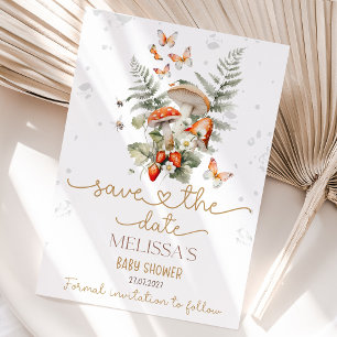 Kleine Mushroom Baby Shower Wald Baby Dusche Save The Date