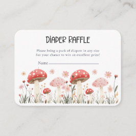 Kleine Mushroom-Wildblume Babydusche Begleitkarte