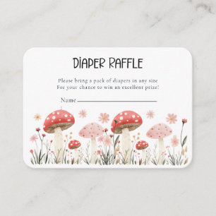 Kleine Mushroom-Wildblume Babydusche Begleitkarte