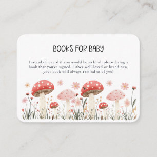 Kleine Mushroom-Wildblume Babydusche Begleitkarte