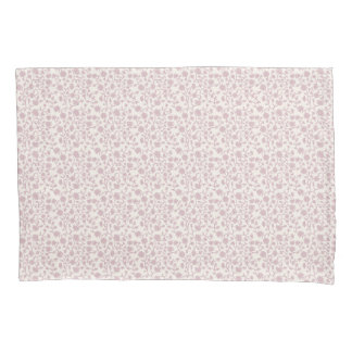 Kleine nachlaufende Blumen-Blockdruck - Pink Kissenbezug