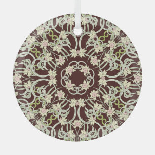 Kleine Narzisse, Jugendstil Quadrat. Ornament Aus Glas