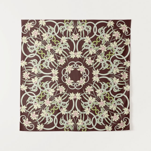 Kleine Narzissen, Jugendstil-Platz. Wandteppich (Vorderseite)