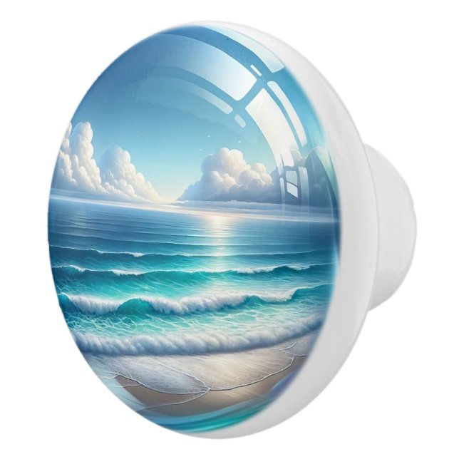 Kleine Nautik - Keramik-Schubknöpfe für den Ozean Keramikknauf (Rechts)