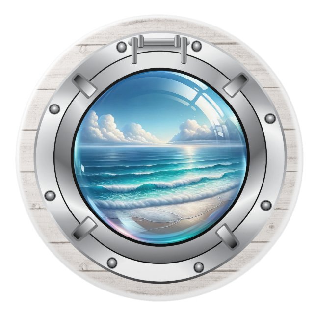 Kleine Nautik - Keramik-Schubknöpfe für den Ozean Keramikknauf (Vorderseite)