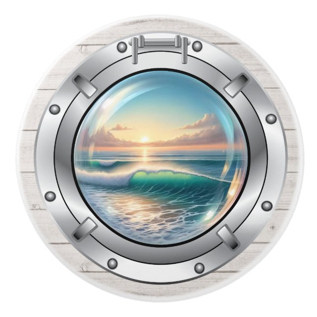 Kleine Nautik - Keramik-Schubknöpfe für den Ozean Keramikknauf (Vorderseite)