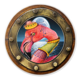 Kleine Nautische Porthole-Schubknöpfe Keramikknauf