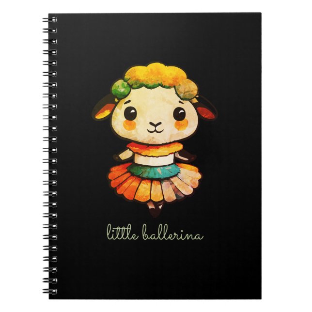 Kleine Niedliche Ballerina Sheep Notizblock (Vorderseite)